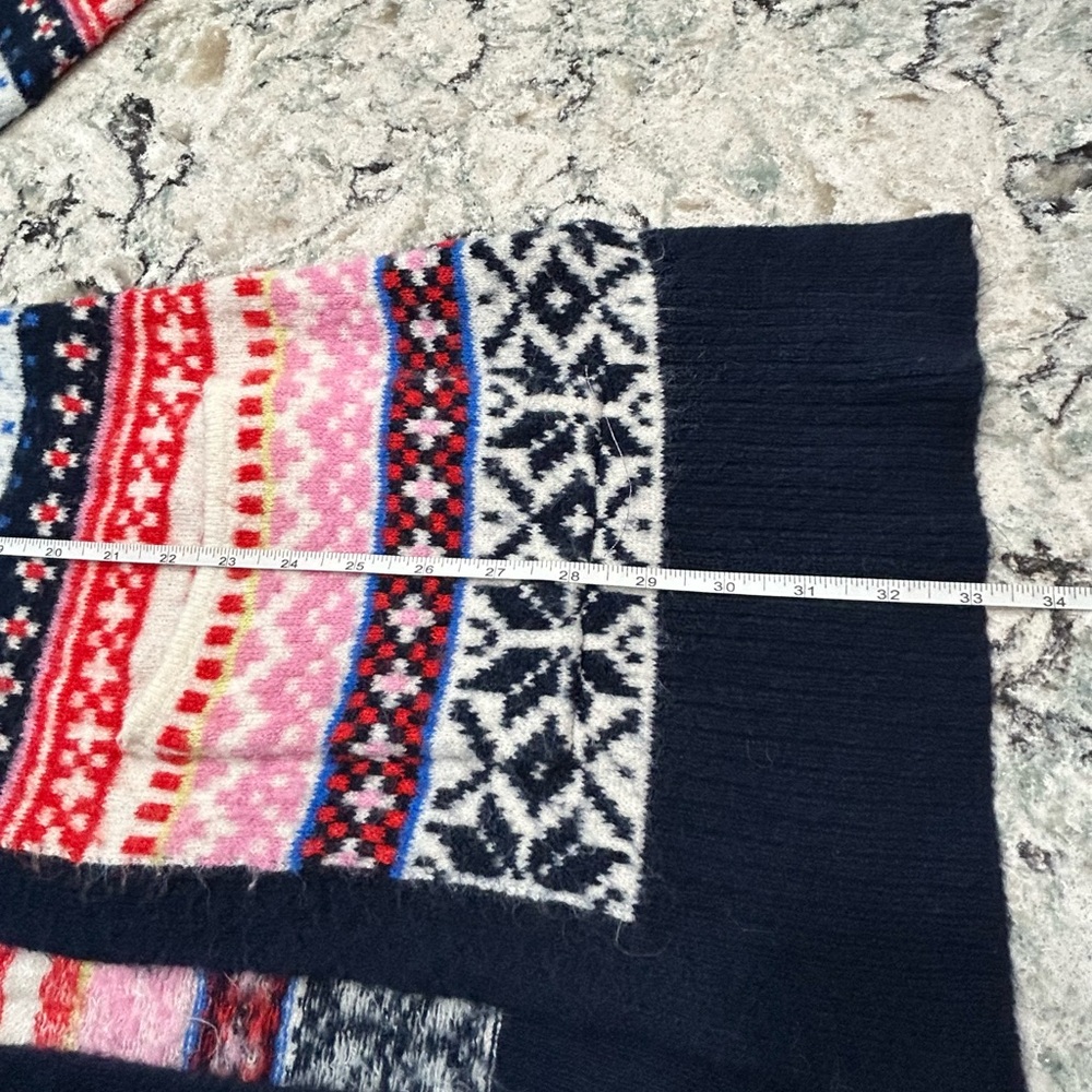 Old Navy Womens Size Large Multi Color Fair Isle Open Cardigan Sweater - Picture 6 of 8